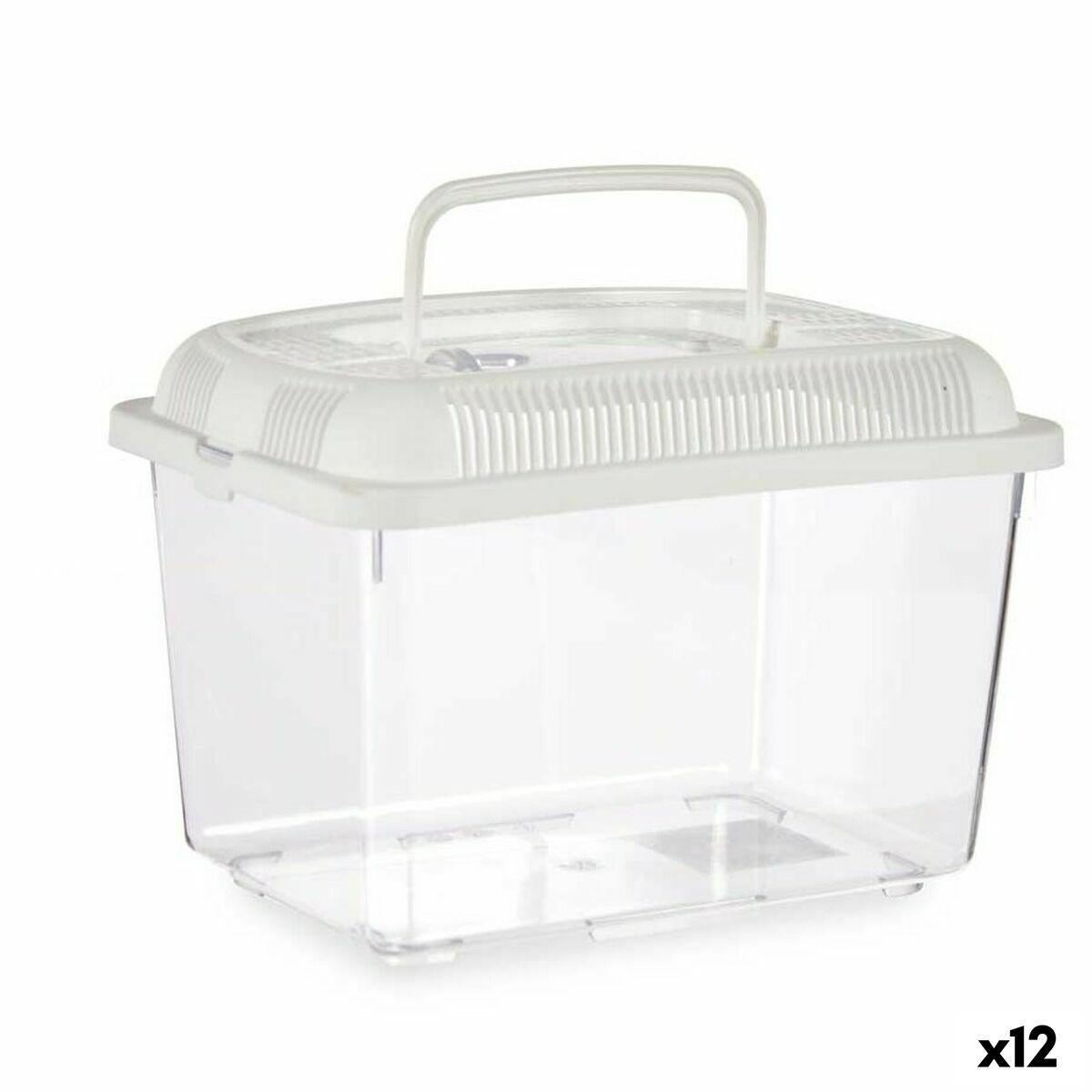 Hvid Akvarium Med Håndtag Medium Plastik Enheder - Mascow Akvarie  - 4899888642718