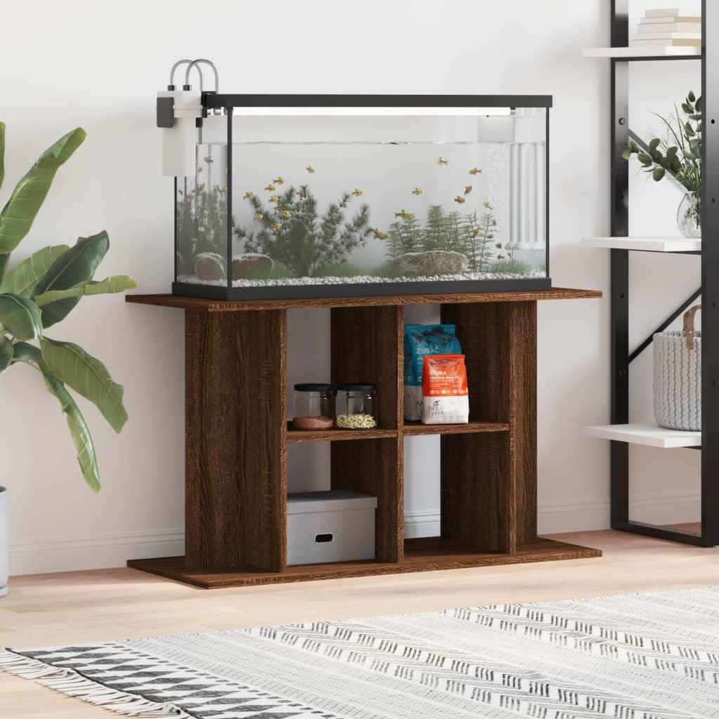 Akvariebord 100x40x60 Konstrueret Træ Brun Egetræsfarve - Boligcenter Akvarie  - 8720845417925