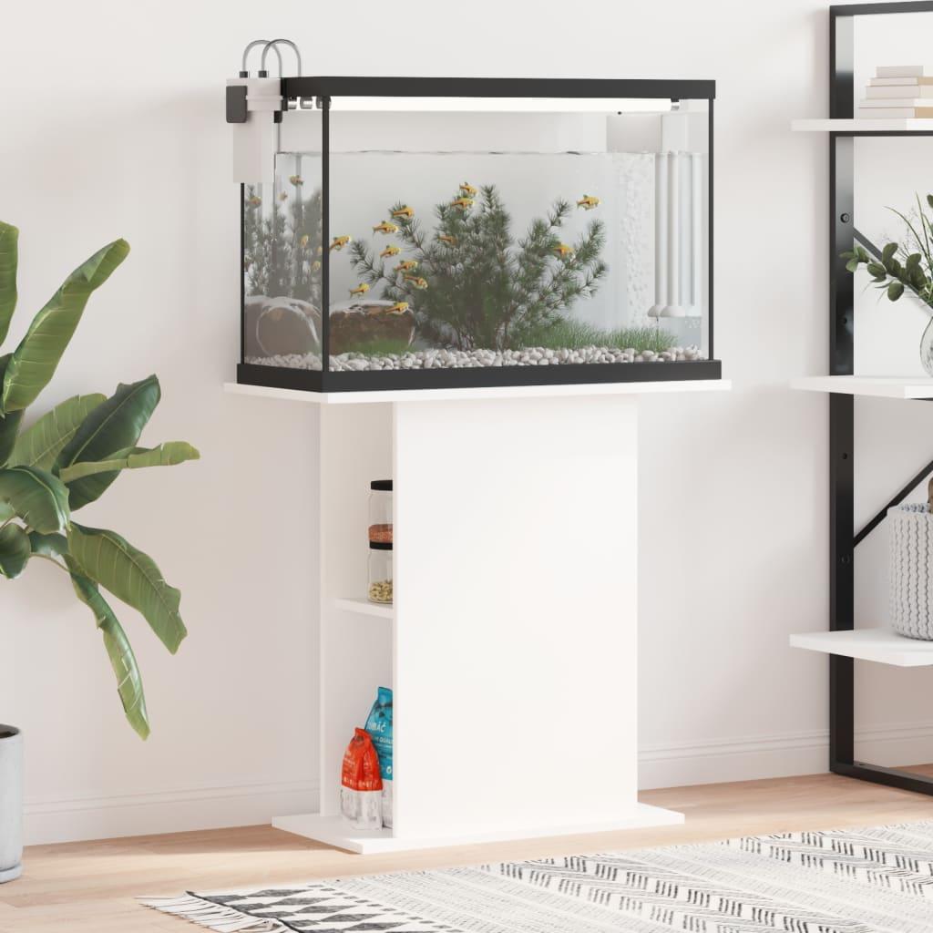 Hvid Akvariebord 75x36x72 Konstrueret Træ - Boligcenter Akvarie  - 8720845418496