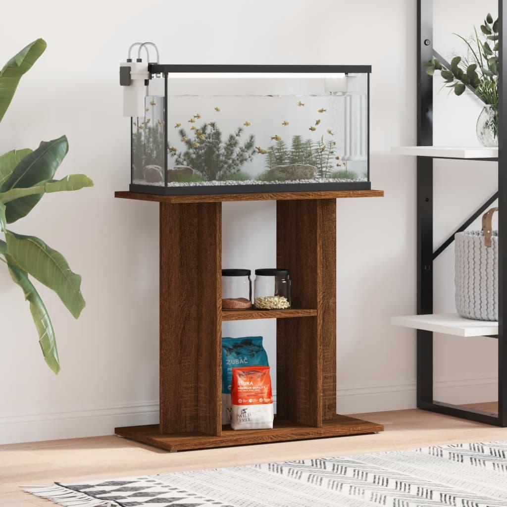 Akvariebord 60x30x60 Konstrueret Træ Brun Egetræsfarve - Boligcenter Akvarie  - 8720845417765