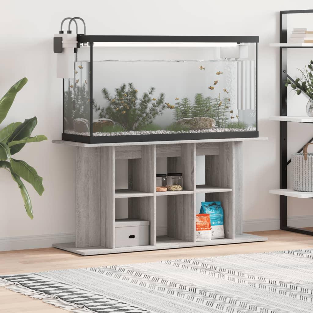 Akvariebord 120x40x60 Konstrueret Træ Grå Sonoma - Boligcenter Akvarie  - 8720845417994