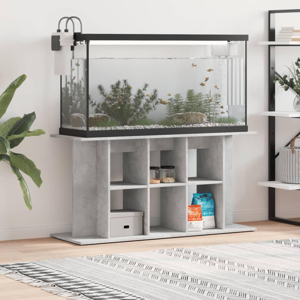 Akvariebord 120x40x60 Konstrueret Træ Betongrå - Boligcenter Akvarie  - 8720845417970