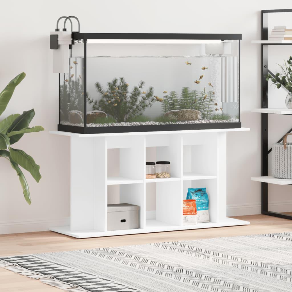 Hvid Akvariebord 120x40x60 Konstrueret Træ - Boligcenter Akvarie  - 8720845417932