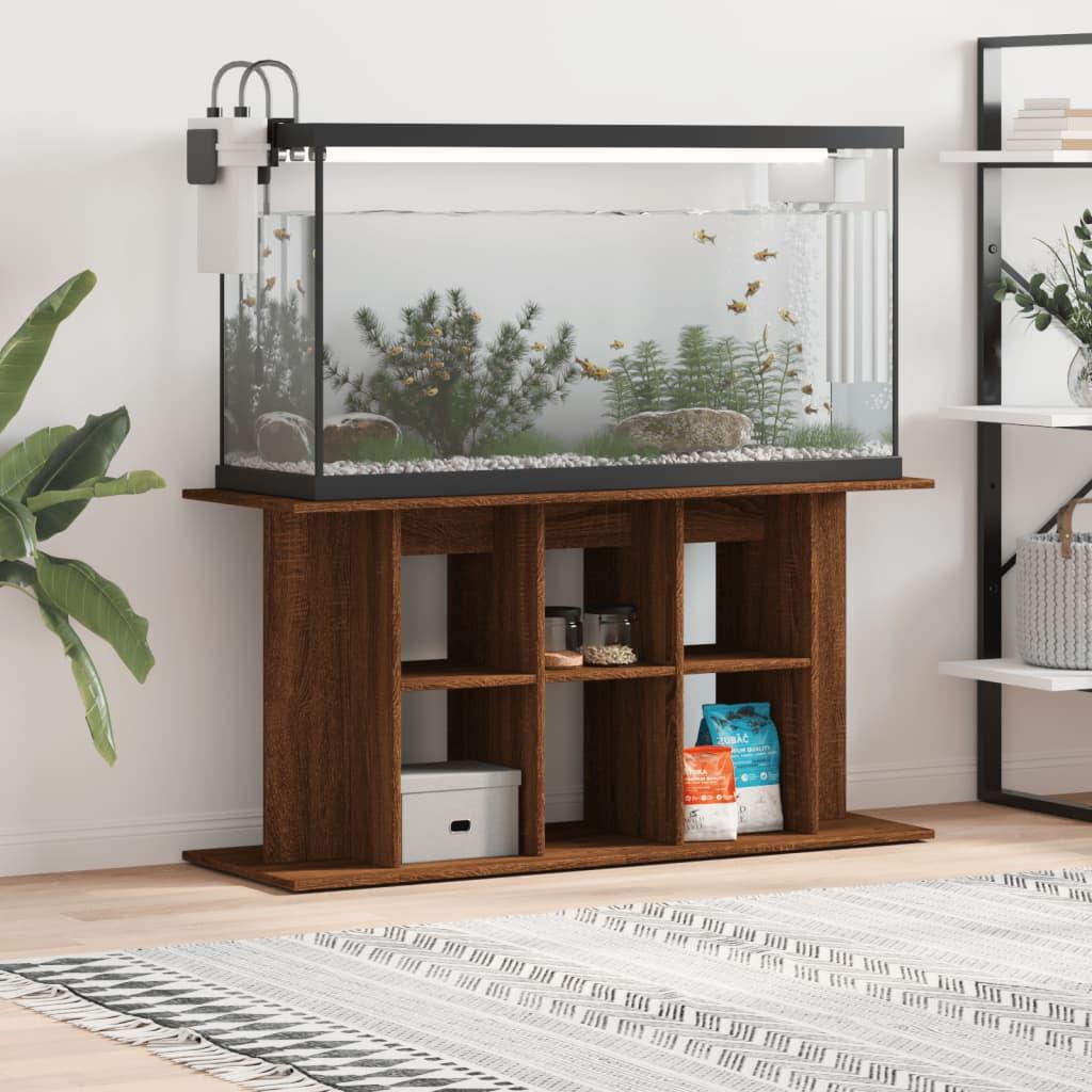 Akvariebord 120x40x60 Konstrueret Træ Brun Egetræsfarve - Boligcenter Akvarie  - 8720845418007