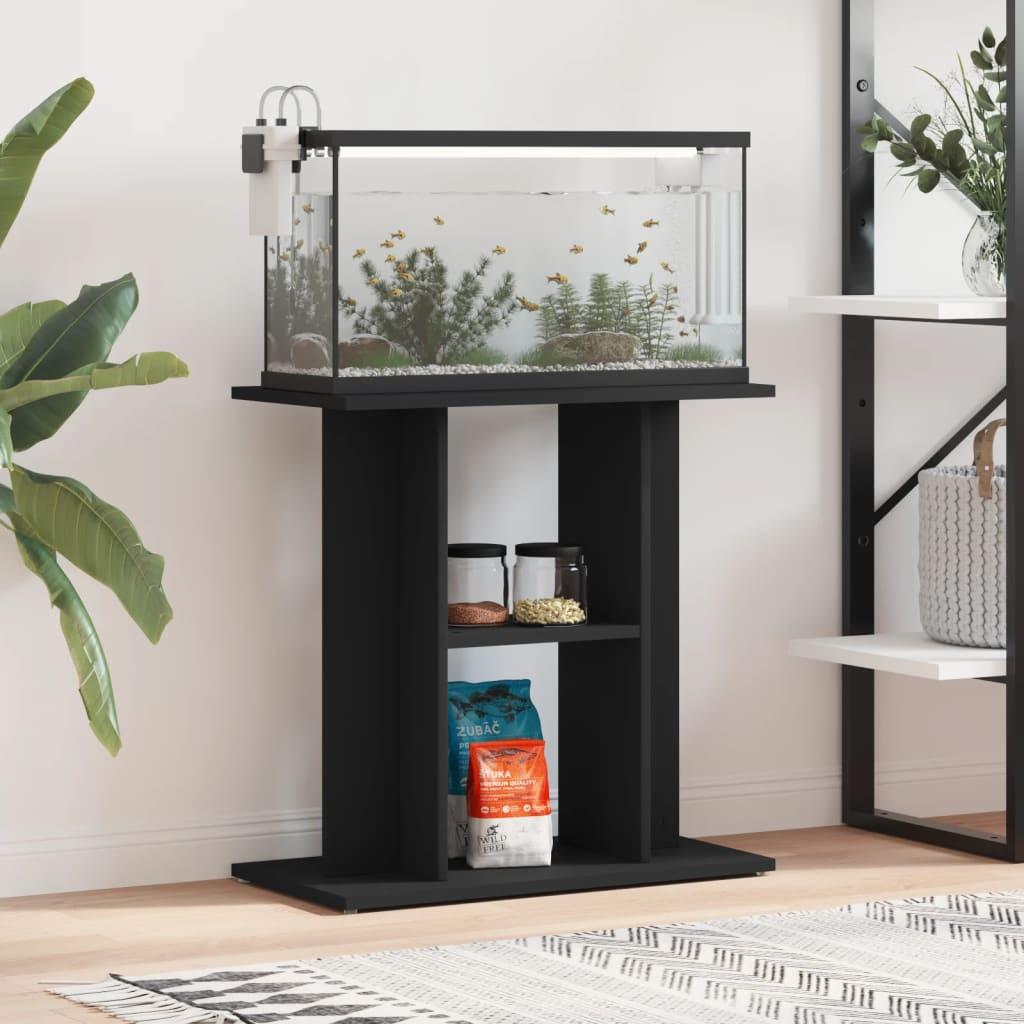 Sort Akvariebord 60x30x60 Konstrueret Træ - Boligcenter Akvarie  - 8720845417703