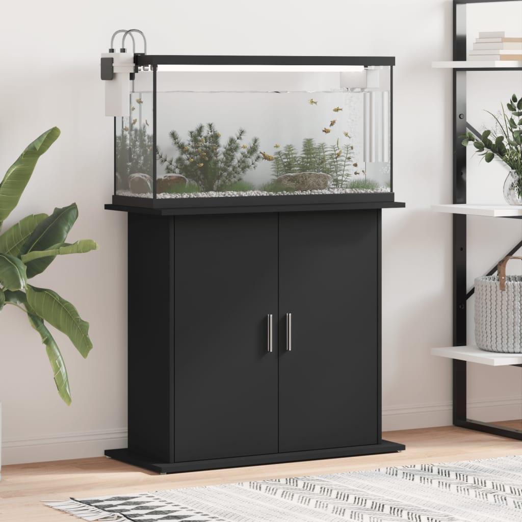 Sort Akvariebord 81x36x73 Konstrueret Træ - Boligcenter Akvarie  - 8720845418267