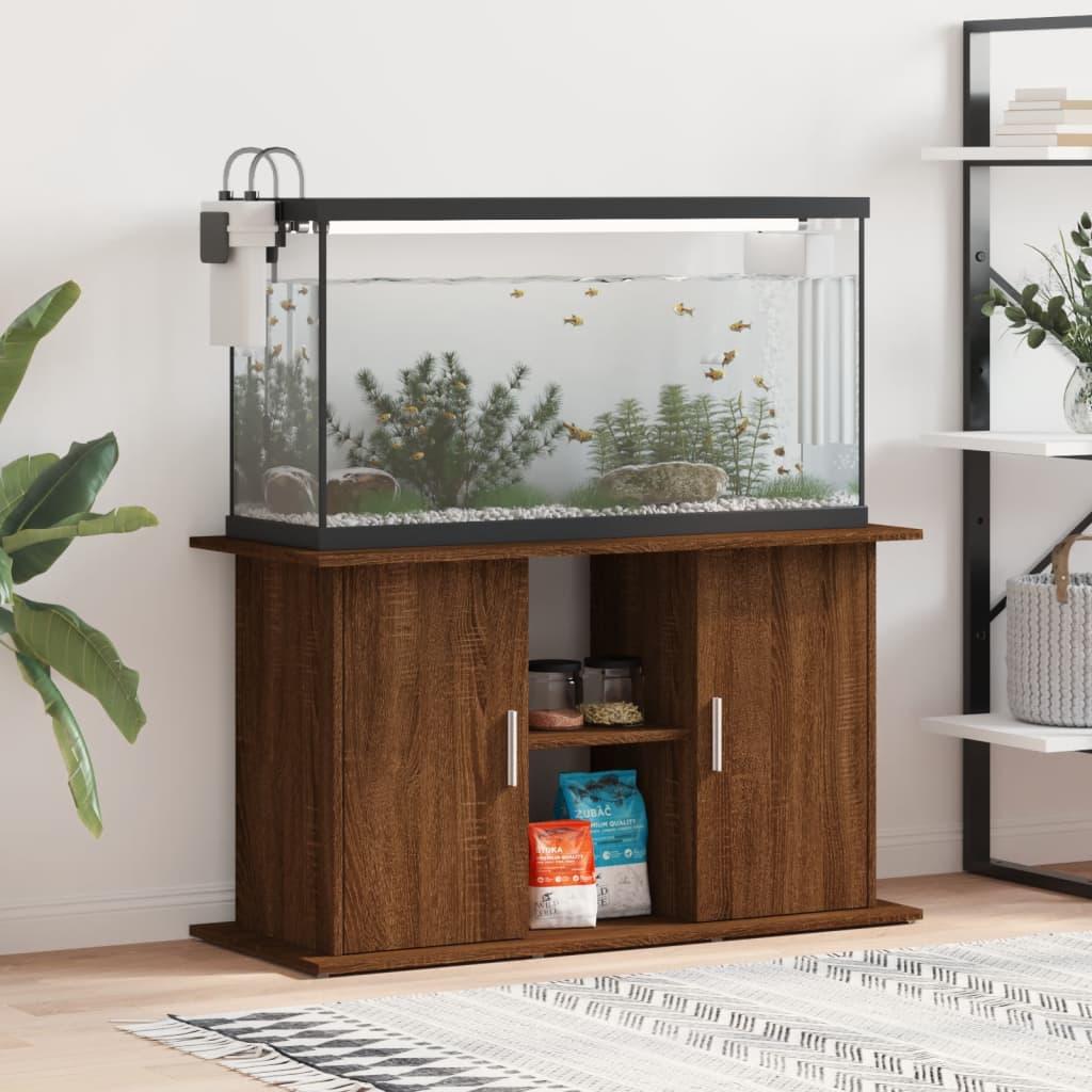 Akvariebord 101x41x58 Konstrueret Træ Brun Egetræsfarve - Boligcenter Akvarie  - 8720845418403