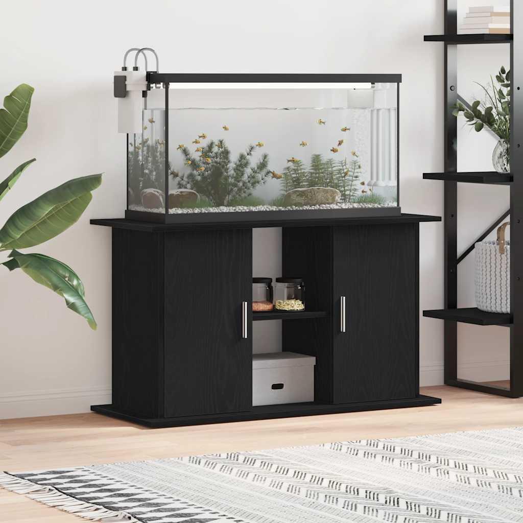 Sort Akvariebord 101x41x58 Konstrueret Træ Egetræsfarve - Akvarie  - 8721158725295