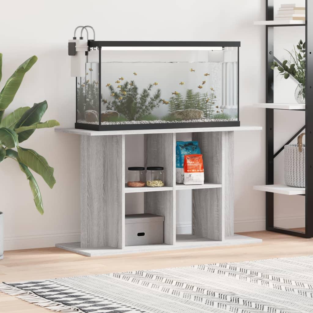 Akvariebord 100x40x60 Konstrueret Træ Grå Sonoma - Boligcenter Akvarie  - 8720845417918