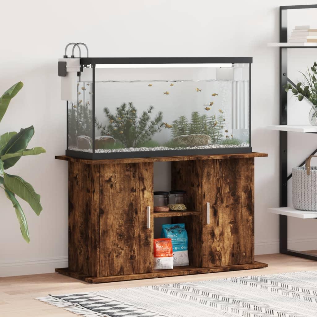 Akvariebord 101x41x58 Konstrueret Træ Røget Egetræsfarve - Boligcenter Akvarie  - 8720845418380