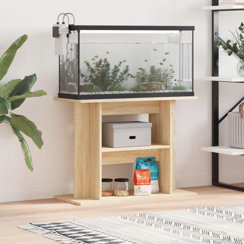 Akvariebord 80x35x60 Konstrueret Træ Sonoma - Boligcenter Akvarie  - 8720845417802