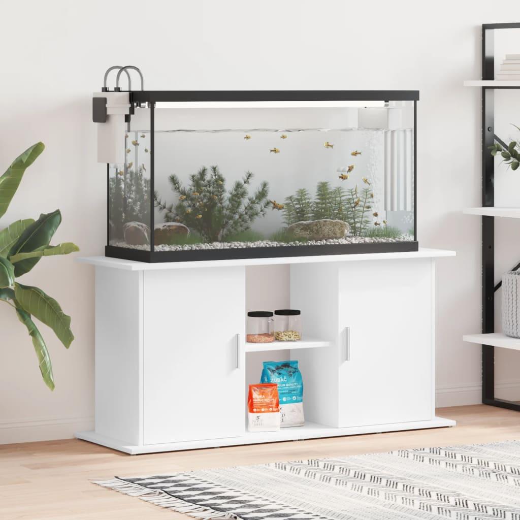 Elegant hvidt akvariebord i træ til dit akvarium
