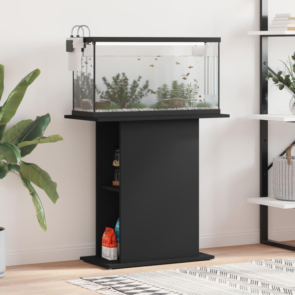 Sort Akvariebord 75x36x72 Konstrueret Træ - Akvarie  - 8720845418502