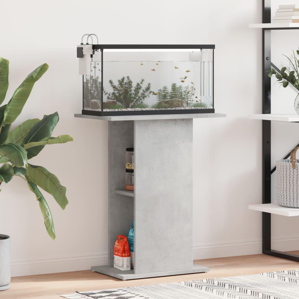 Akvariebord 5x36x72 Konstrueret Træ Betongrå - Akvarie  - 8720845418458
