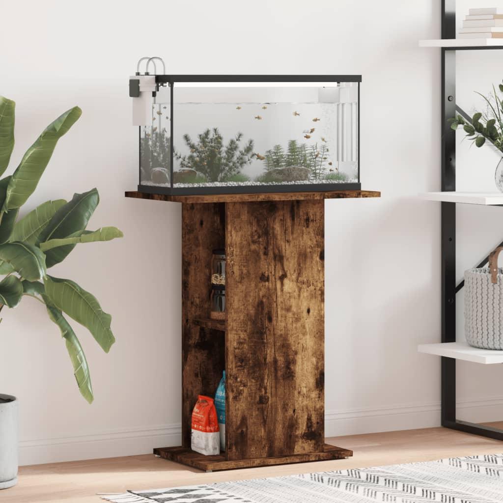 Akvariebord 5x36x72 Konstrueret Træ Røget Egetræsfarve - Akvarie  - 8720845418465