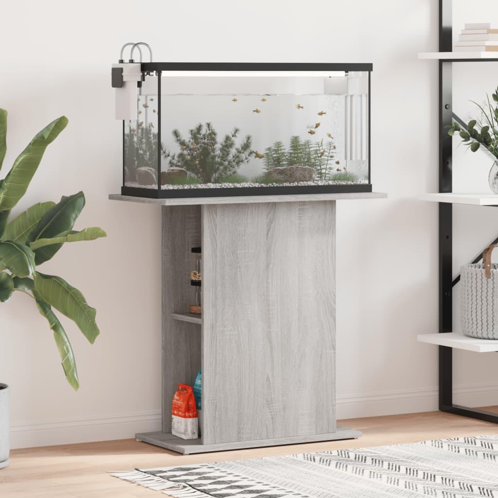 Akvariebord 75x36x72 Konstrueret Træ Grå Sonoma - Akvarie  - 8720845418557