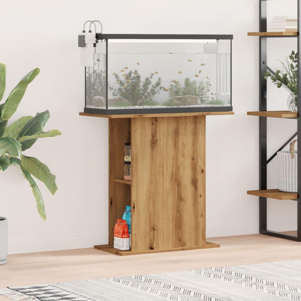 Akvariebord 36x75x72 Konstrueret Træ Kunsteg - Akvarie  - 8721158445322