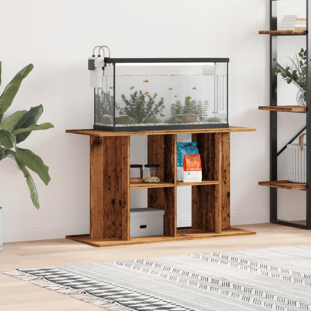 Akvariebord 100x40x60 Konstrueret Træ Antikt Trælook - Akvarie  - 8721158445155