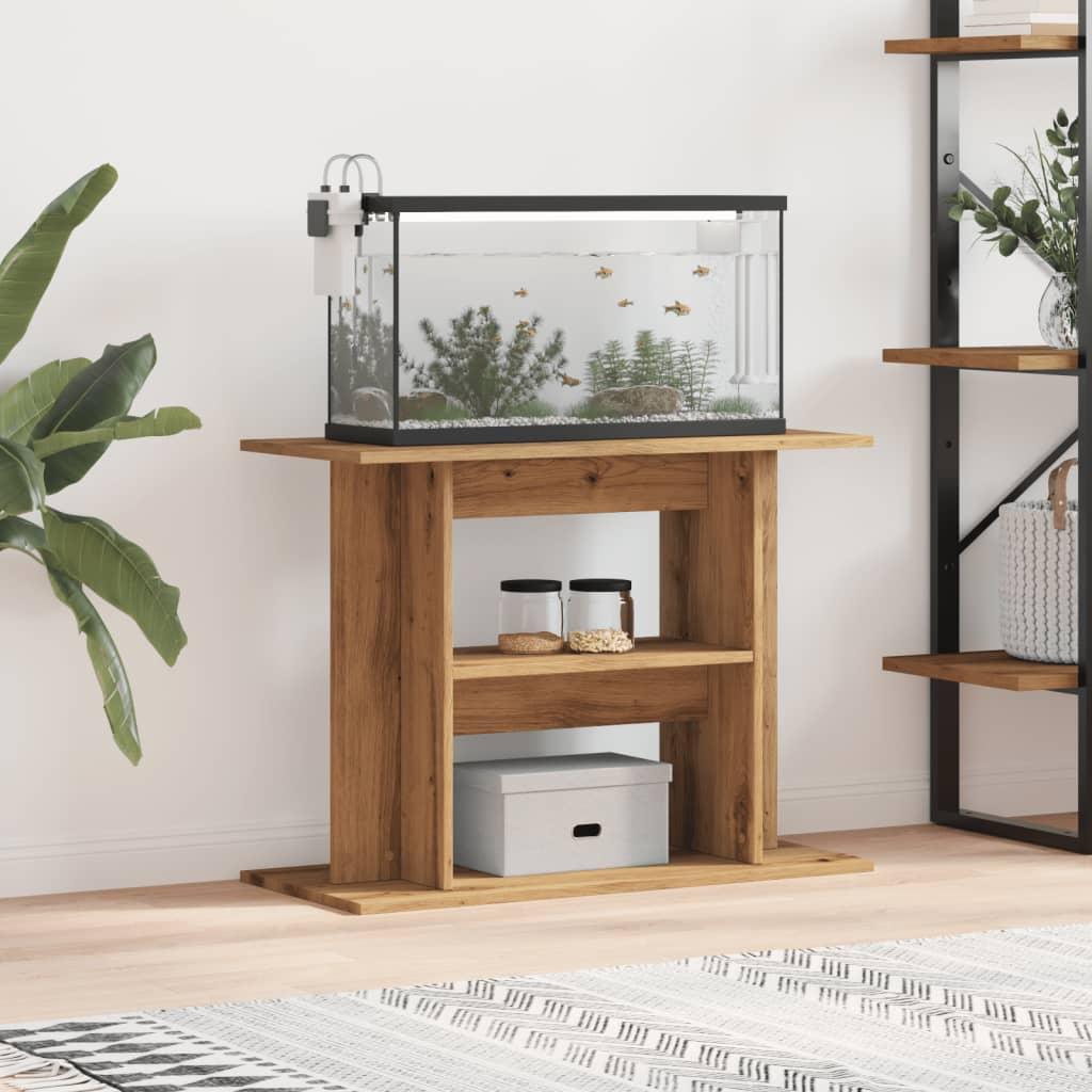 Akvariebord 80x35x60 Konstrueret Træ Kunsteg - Akvarie  - 8721158445148