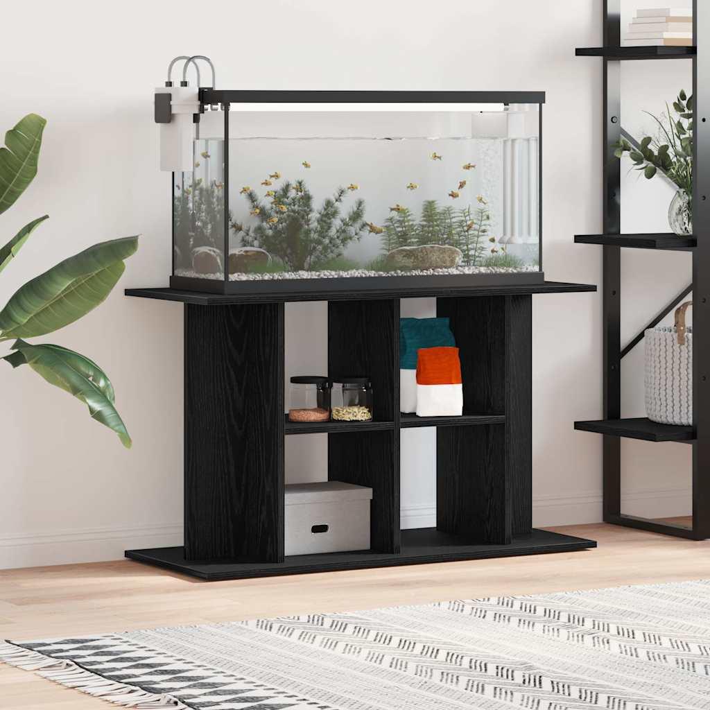 Sort Akvariebord 100x40x60 Konstrueret Træ Egetræsfarve - Akvarie  - 8721158725233
