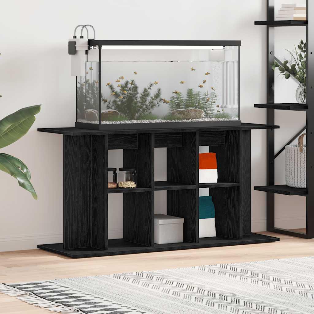 Sort Akvariebord 120x40x60 Konstrueret Træ Egetræsfarve - Akvarie  - 8721158725240